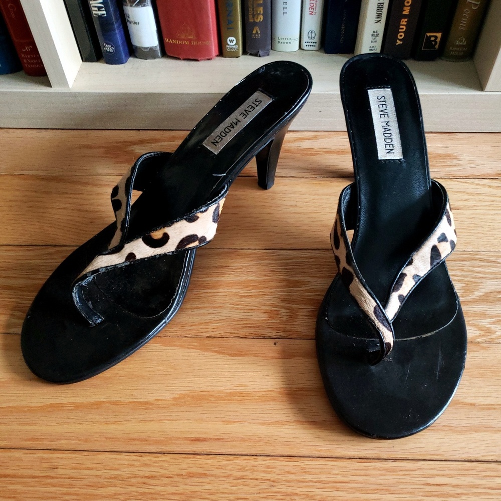 Steve Madden Animal Print Thong Sandals